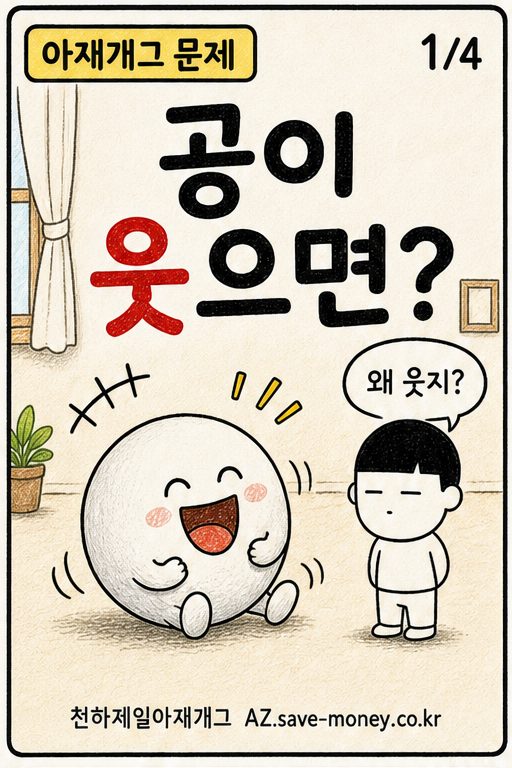 공이 웃으면? 아재개그 문제