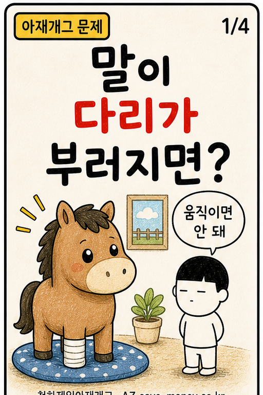 말이 다리가 부러지면? 아재개그 문제