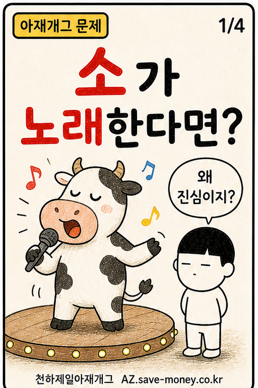 소가 노래한다면? 아재개그 문제