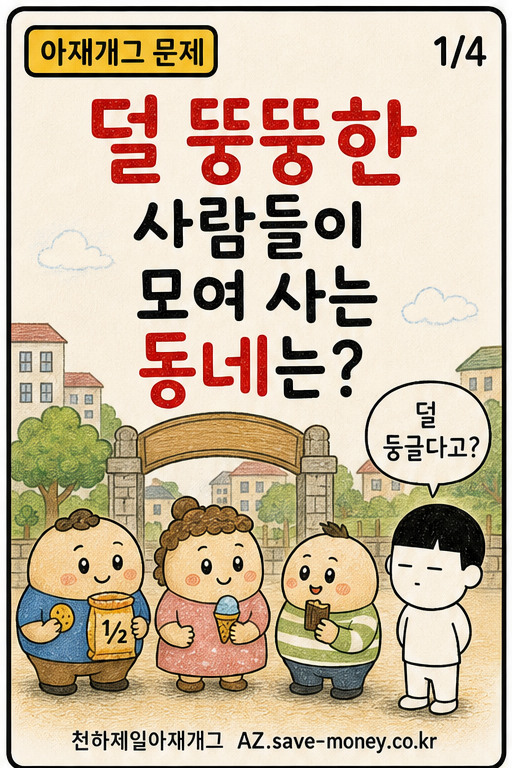 덜 뚱뚱한 사람들이 모여 사는 동네는? 아재개그 문제