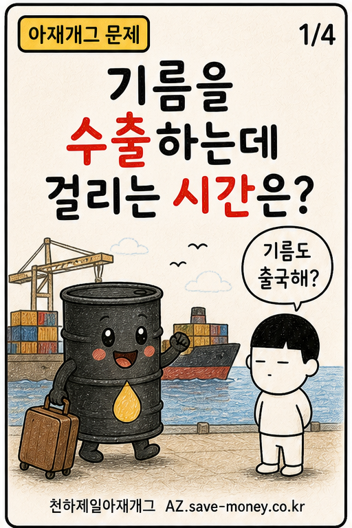 기름을 수출하는데 걸리는 시간은? 아재개그 문제