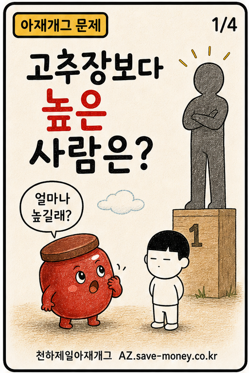 고추장보다 높은 사람은? 아재개그 문제