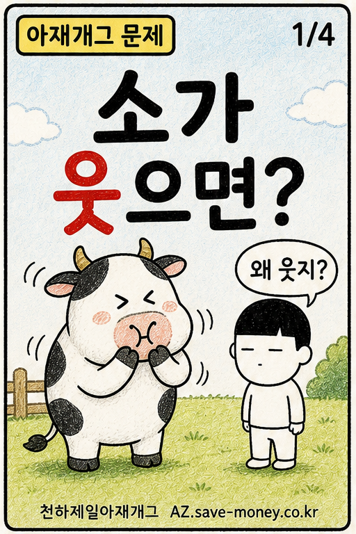 소가 웃으면? 아재개그 문제