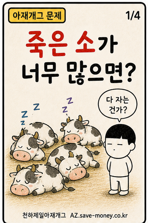 죽은 소가 너무 많으면? 아재개그 문제