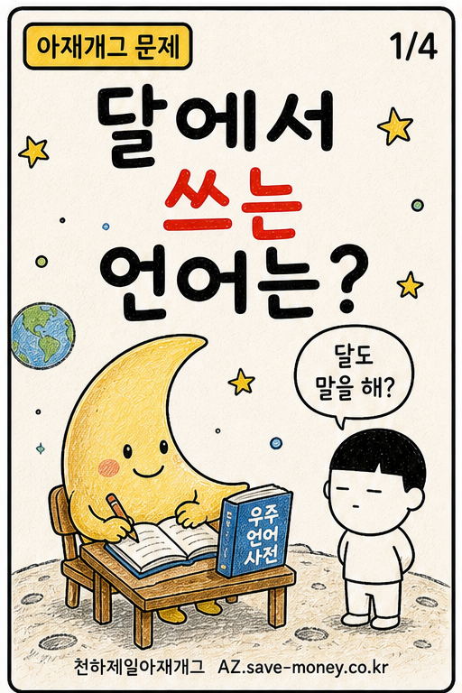 달에서 쓰는 언어는? 아재개그 문제